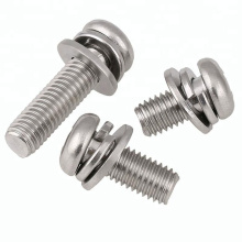 Steel Phillips Button Head SS316 Combination Screw With Collar